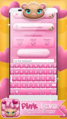 Pink Love Keyboard Changer android App screenshot 2