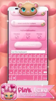 Pink Love Keyboard Changer android App screenshot 4