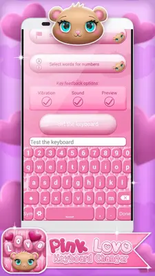 Pink Love Keyboard Changer android App screenshot 5