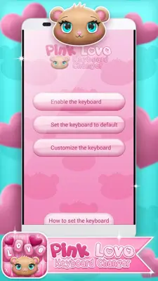 Pink Love Keyboard Changer android App screenshot 7